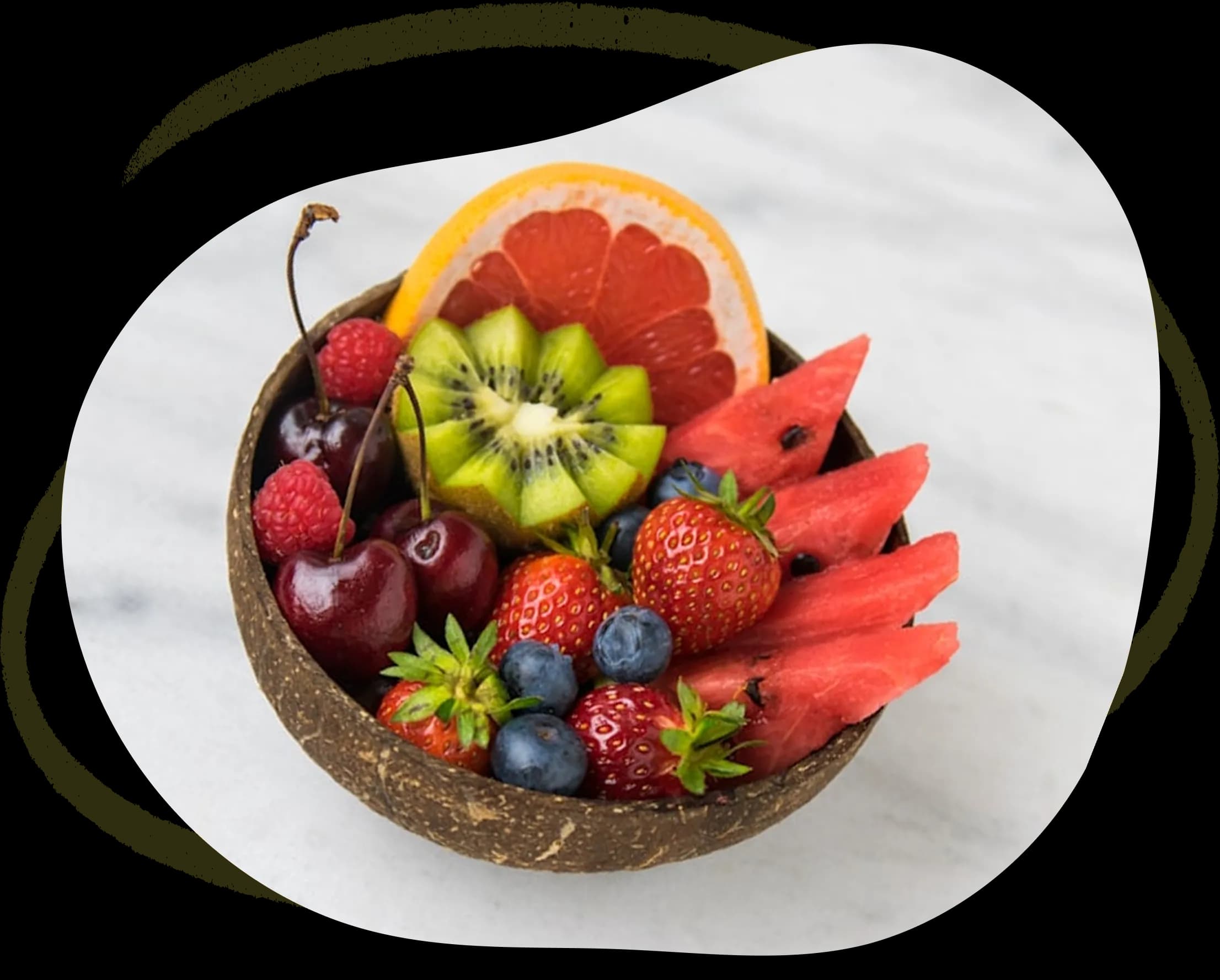 Photo d'un panier de fruits